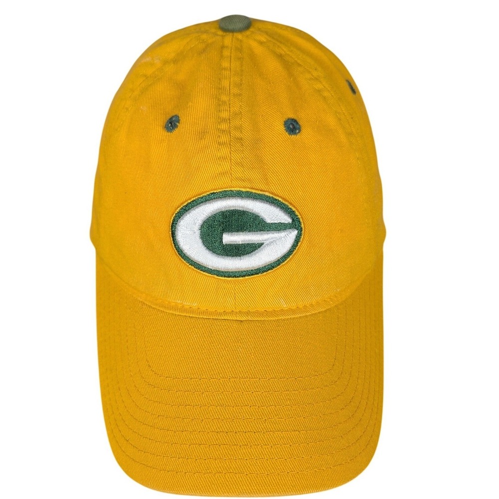 Green‎ Bay Packers Yellow Baseball Cap Embroidered Logo Adjustable Strap